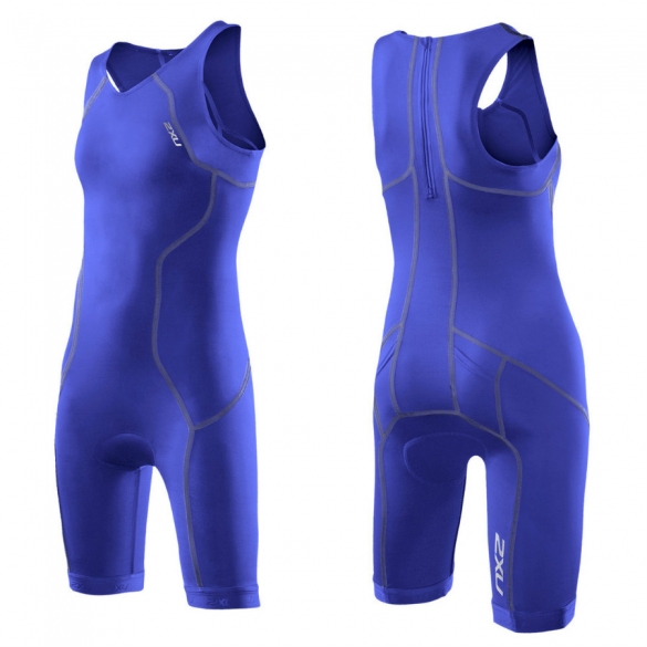 2XU Active tri suit jeugd meisjes 2014 CT2722d Nautic blue 2XUCT2722DBLAUW